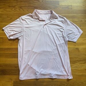 Rhoback North Carolina Pig Pickin’ Performance Polo Shirt Men’s Large White Pink